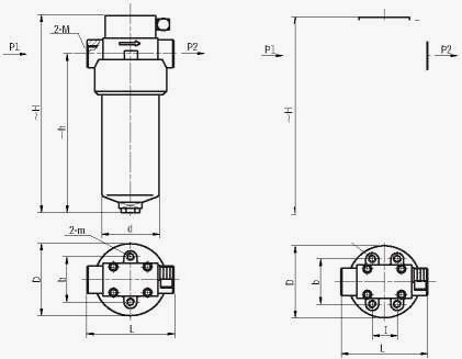 ZU-H、QU-H系列壓力管路過濾器管路連接